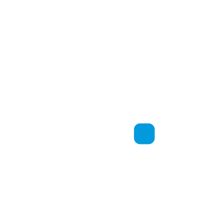 Brown Law Logo. Lowercase sans serif "b" in bold print with a square, cerulean period to its right and surrounded by a black square outline with rounded corners.